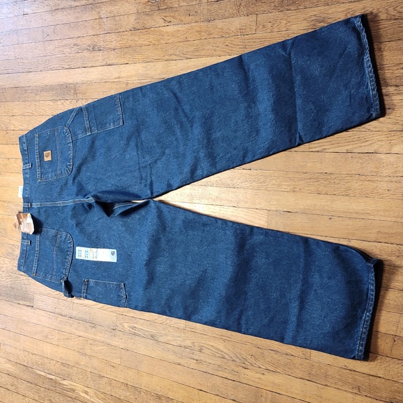 Carhartt blue jeans 38x36 NWT denim work pants loose - Picture 10 of 16